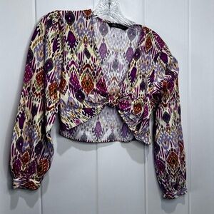 Zara Multicolor Patterned Blouse